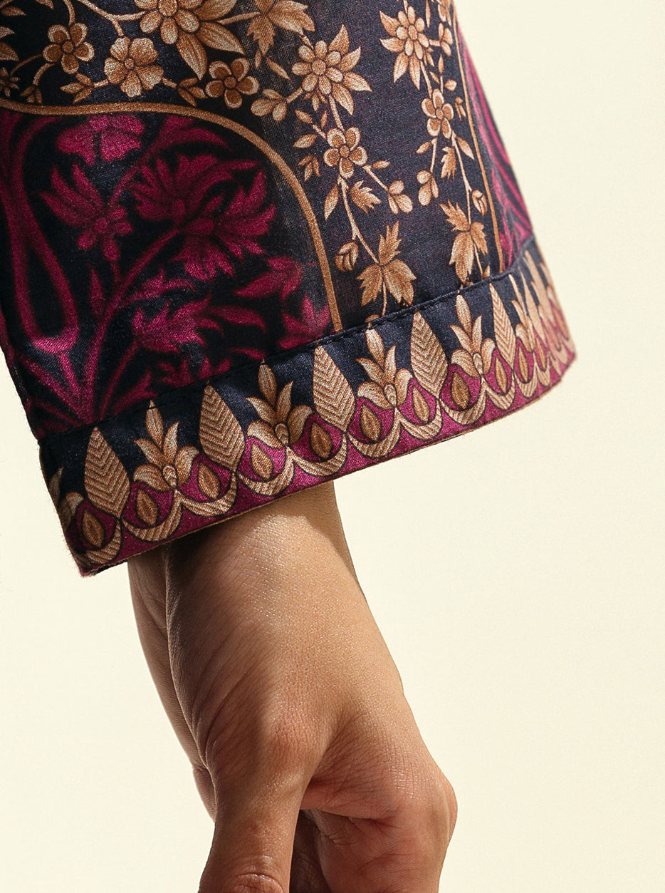 3 PIECE - PRINTED LAWN SUIT - DARK CROWN MORBAGH SU_23