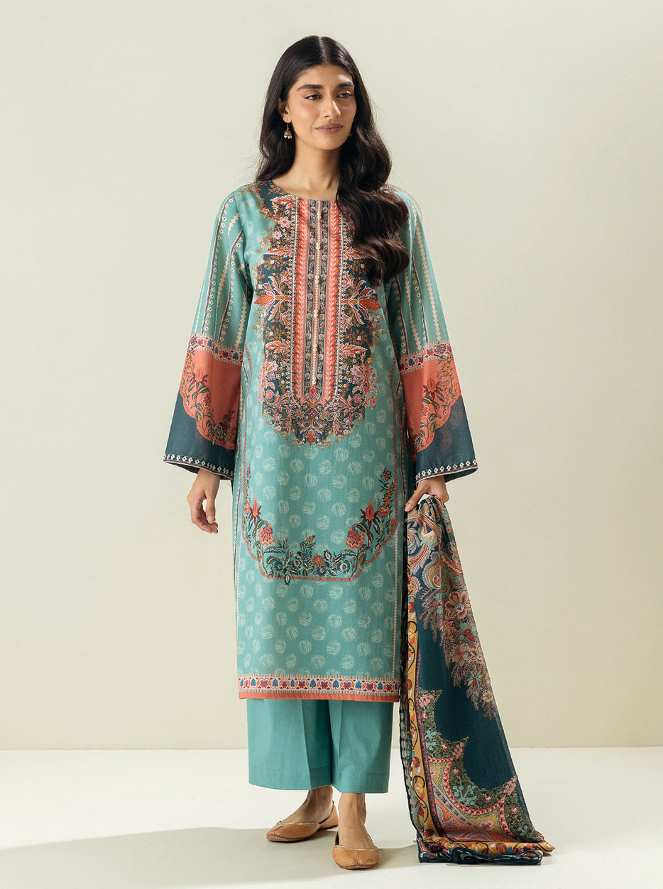 3 PIECE - PRINTED LAWN SUIT - DAWN DESIRE MORBAGH SU_23