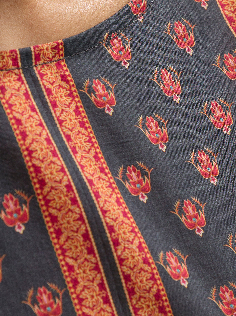 3 PIECE - PRINTED  LAWN SUIT - TAPESTRY OF LOVE MORBAGH SU_23