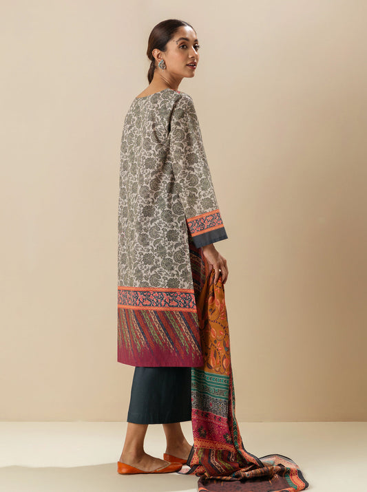 3 PIECE - PRINTED  LAWN SUIT - TAPESTRY OF LOVE MORBAGH SU_23