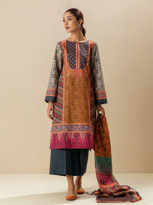 3 PIECE - PRINTED  LAWN SUIT - TAPESTRY OF LOVE MORBAGH SU_23