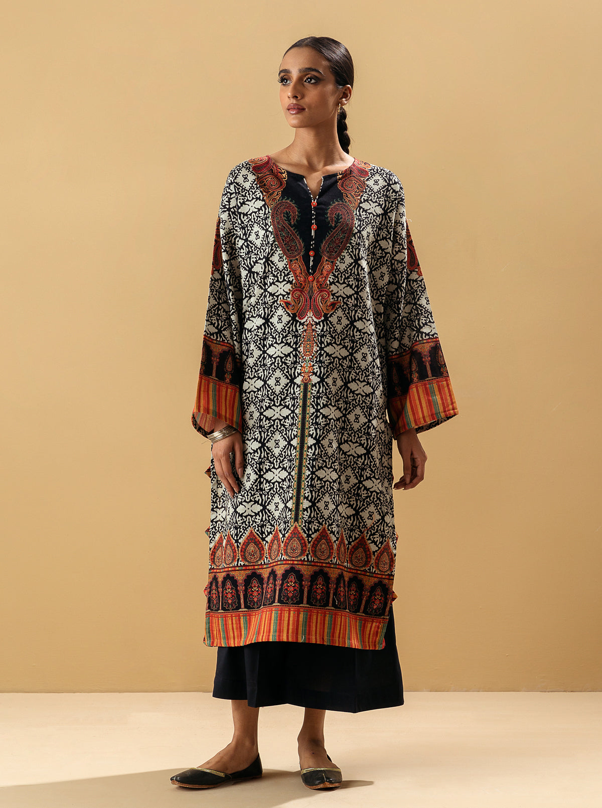 1 PIECE - PRINTED KHADDAR SHIRT - VIVID LEGAEY MORBAGH WN_22