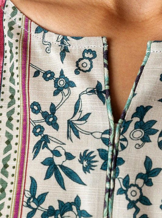 1 PIECE - PRINTED KHADDAR SHIRT - AIREEN MORBAGH WN_22