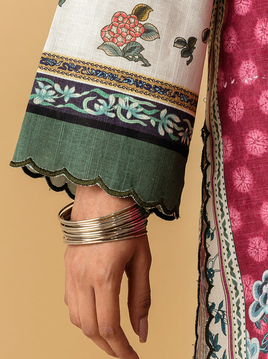 1 PIECE - PRINTED KHADDAR SHIRT - AIREEN MORBAGH WN_22