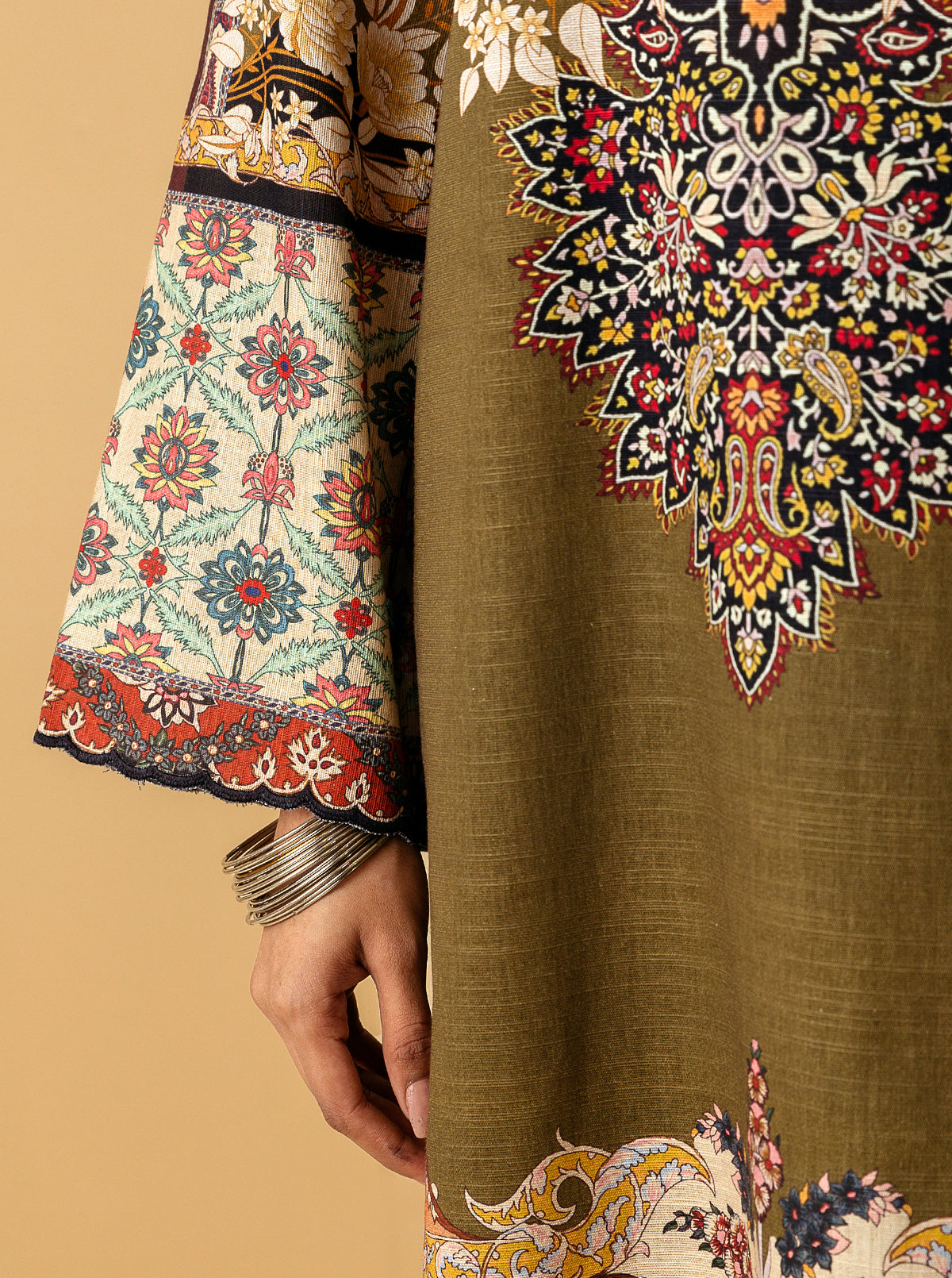 1 PIECE - PRINTED KHADDAR SHIRT - LINCOLN CHIDE MORBAGH WN_22