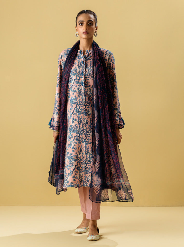 3 PIECE - PRINTED KHADDAR SUIT - CHINOISERIC DREAMS MORBAGH WN_22