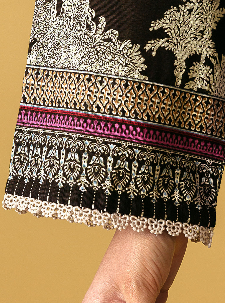 3 PIECE - PRINTED KHADDAR SUIT - EARTHY TOILE MORBAGH WN_22