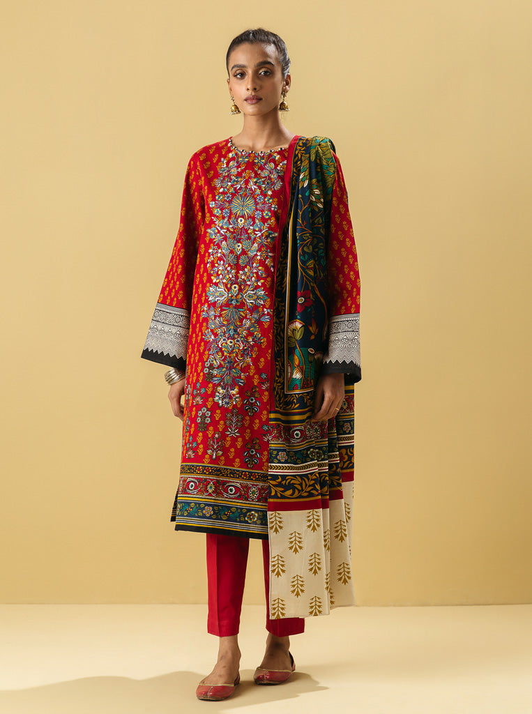 3 PIECE - EMBROIDERED KHADDAR SUIT - FLORAL SYMNITY MORBAGH WN_22
