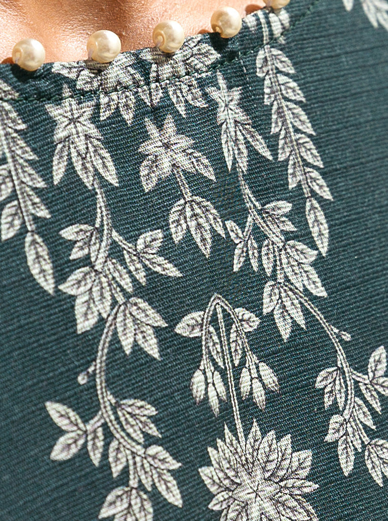 3 PIECE - PRINTED KHADDAR SUIT - TEAL TREASORE MORBAGH WN_22