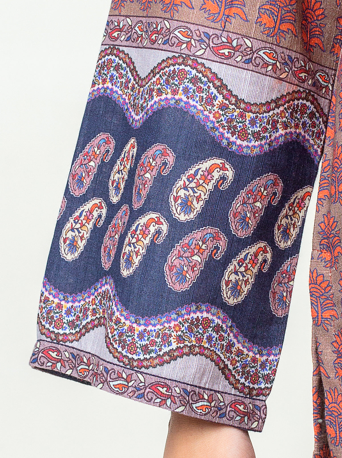 1 PIECE - PRINTED KHADDAR SHIRT - EARTHLY SYMMETRY MORBAGH WN_23