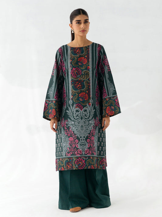 1 PIECE - PRINTED KHADDAR SHIRT - BAYOU BREEZE MORBAGH WN_23
