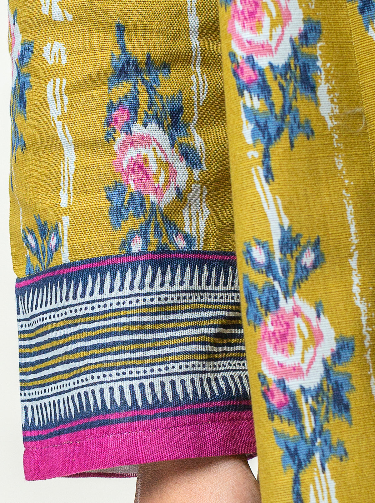 2 PIECE - PRINTED KHADDAR SUIT - MUSTARD VINES MORBAGH WN_23