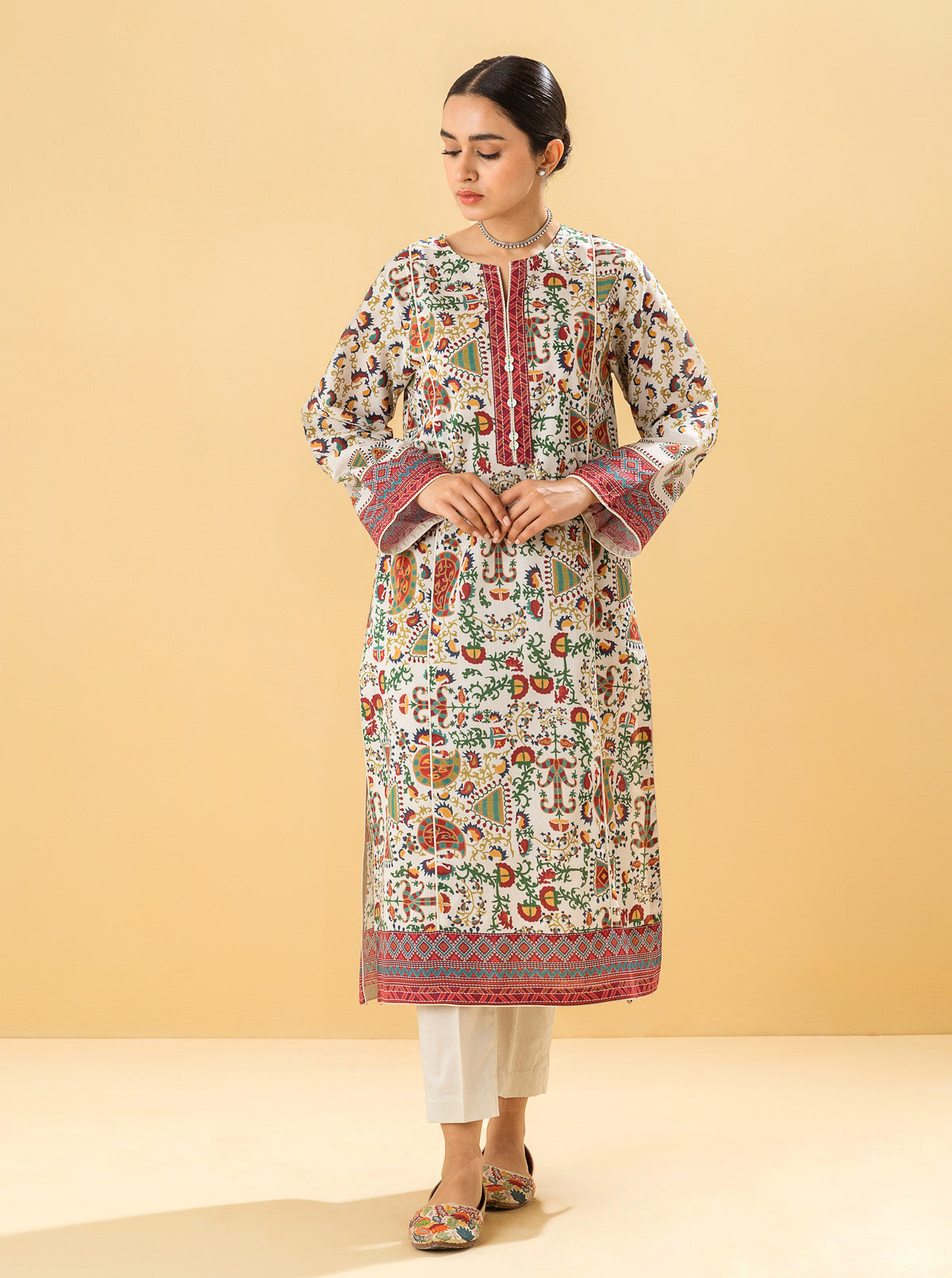 1 PIECE - PRINTED LAWN SHIRT - SUMMER DELIGHT MORBAGH SU_22