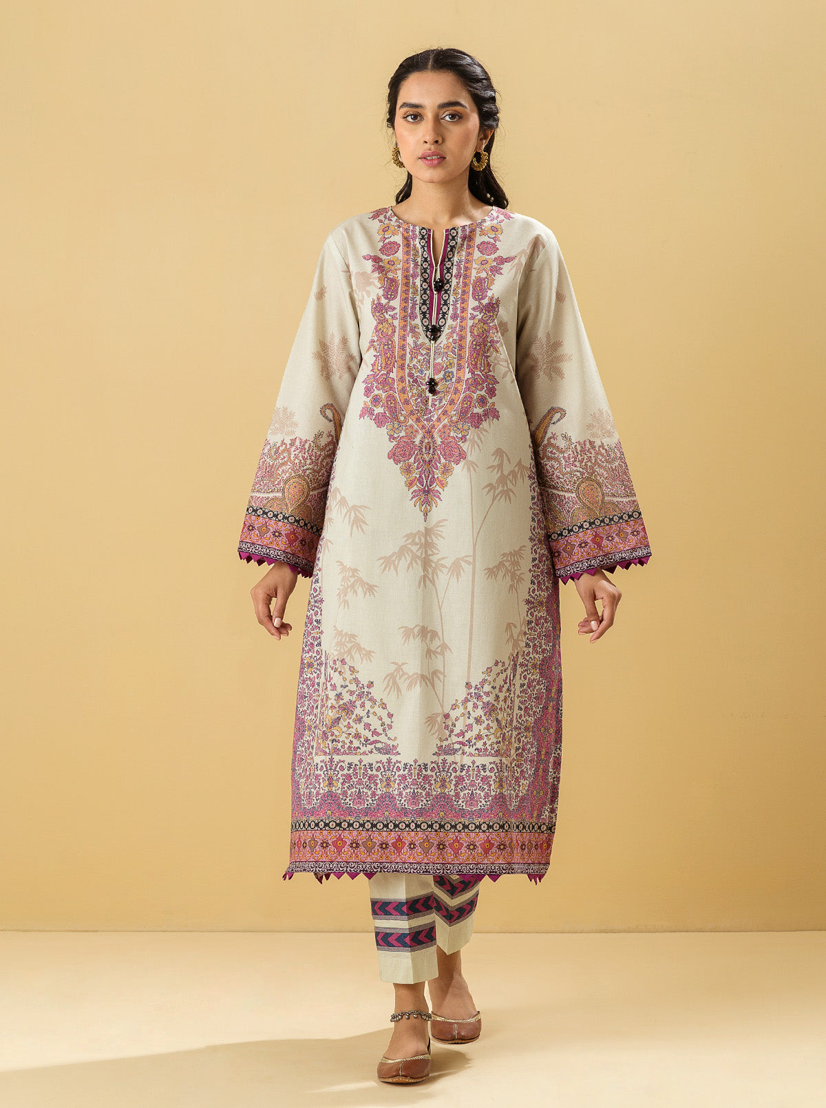 1 PIECE - PRINTED LAWN SHIRT - ETHNIC CRAFT MORBAGH SU_22
