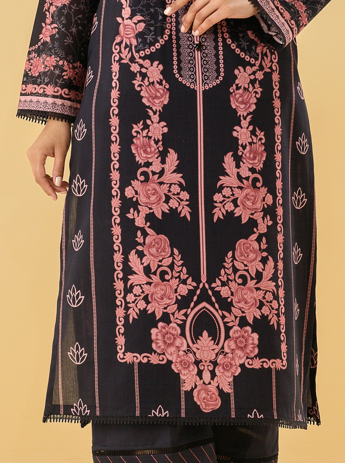 1 PIECE - PRINTED LAWN SHIRT - MAGICAL FLORA MORBAGH SU_22