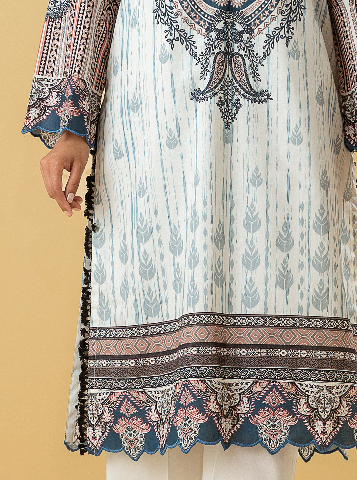 1 PIECE - PRINTED LAWN SHIRT - VICTORIAN JEWEL MORBAGH SU_22
