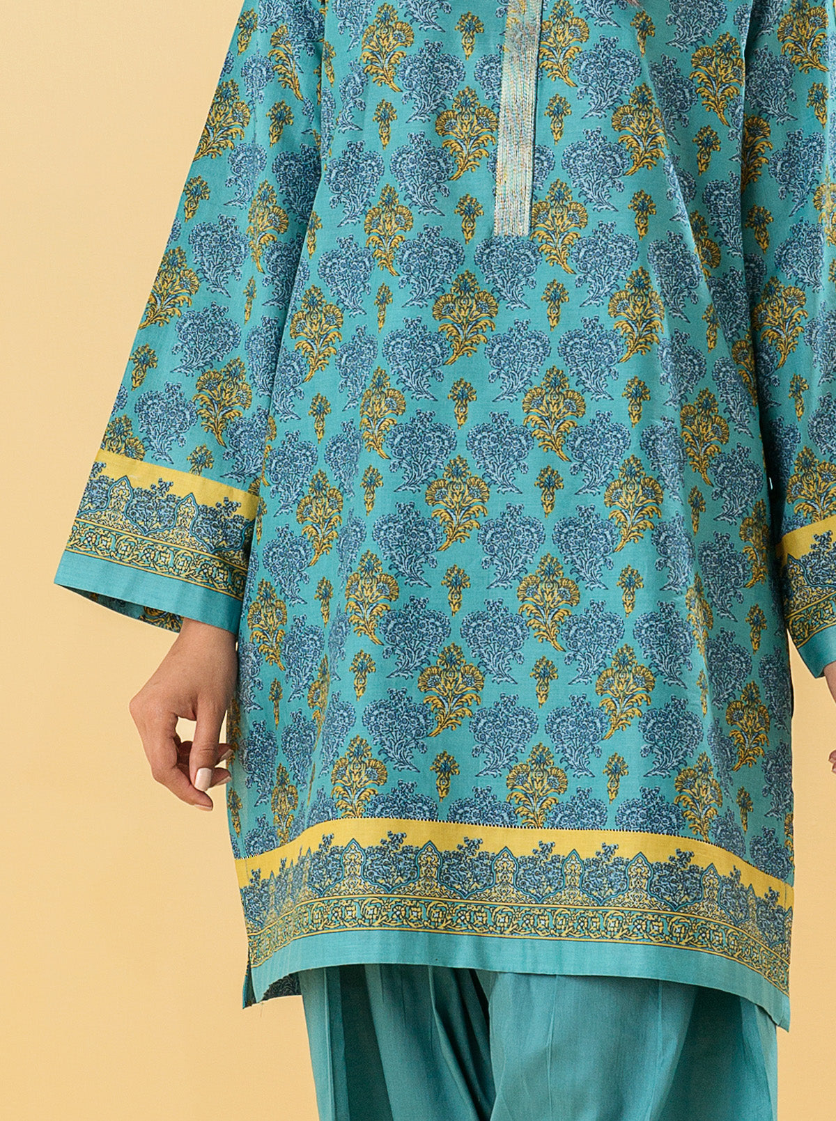 2 PIECE - PRINTED LAWN SUIT - IDYLLIC ISLE MORBAGH SU_22