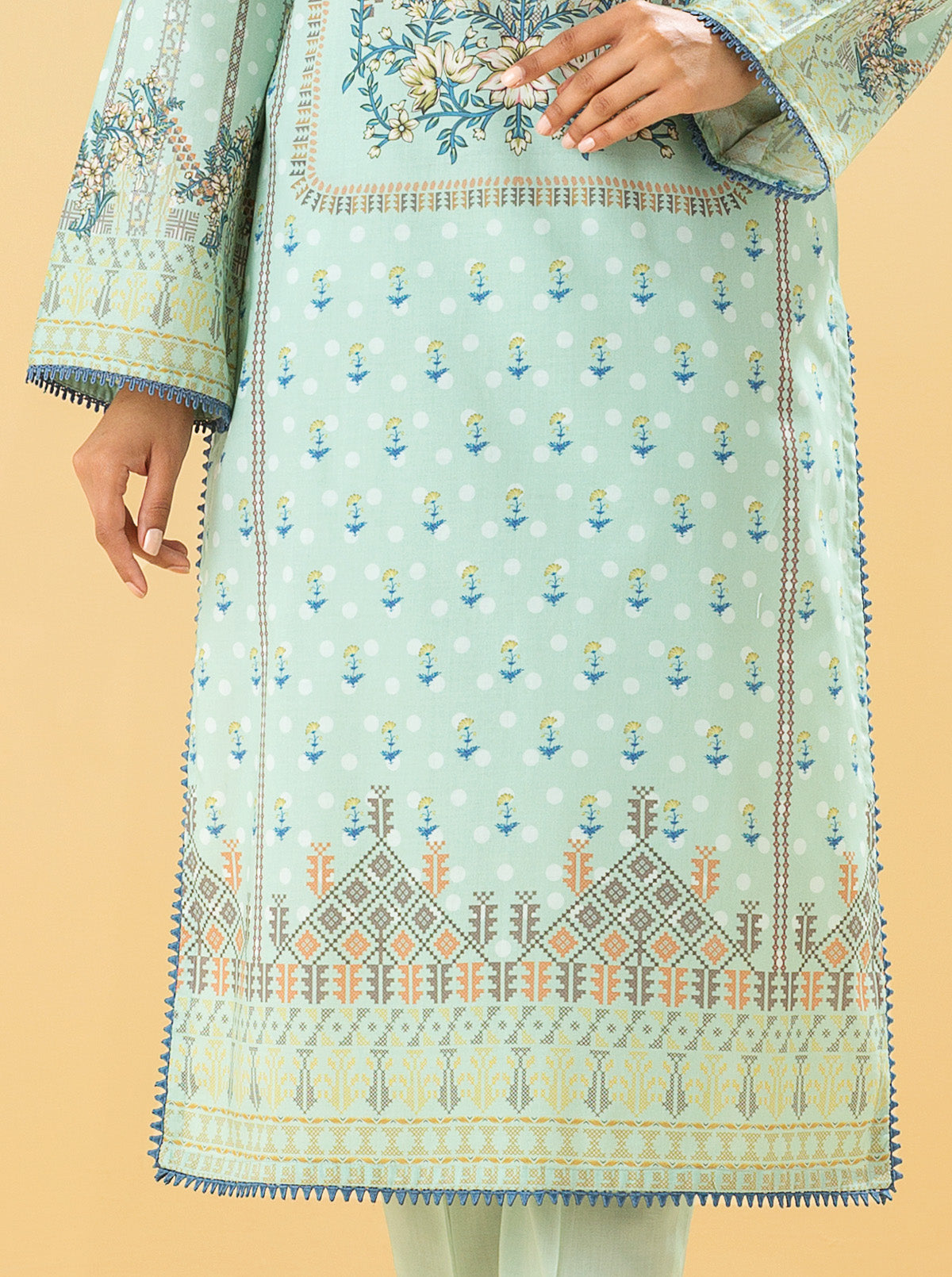 2 PIECE - PRINTED LAWN SUIT - MISTY GARDENIA MORBAGH SU_22