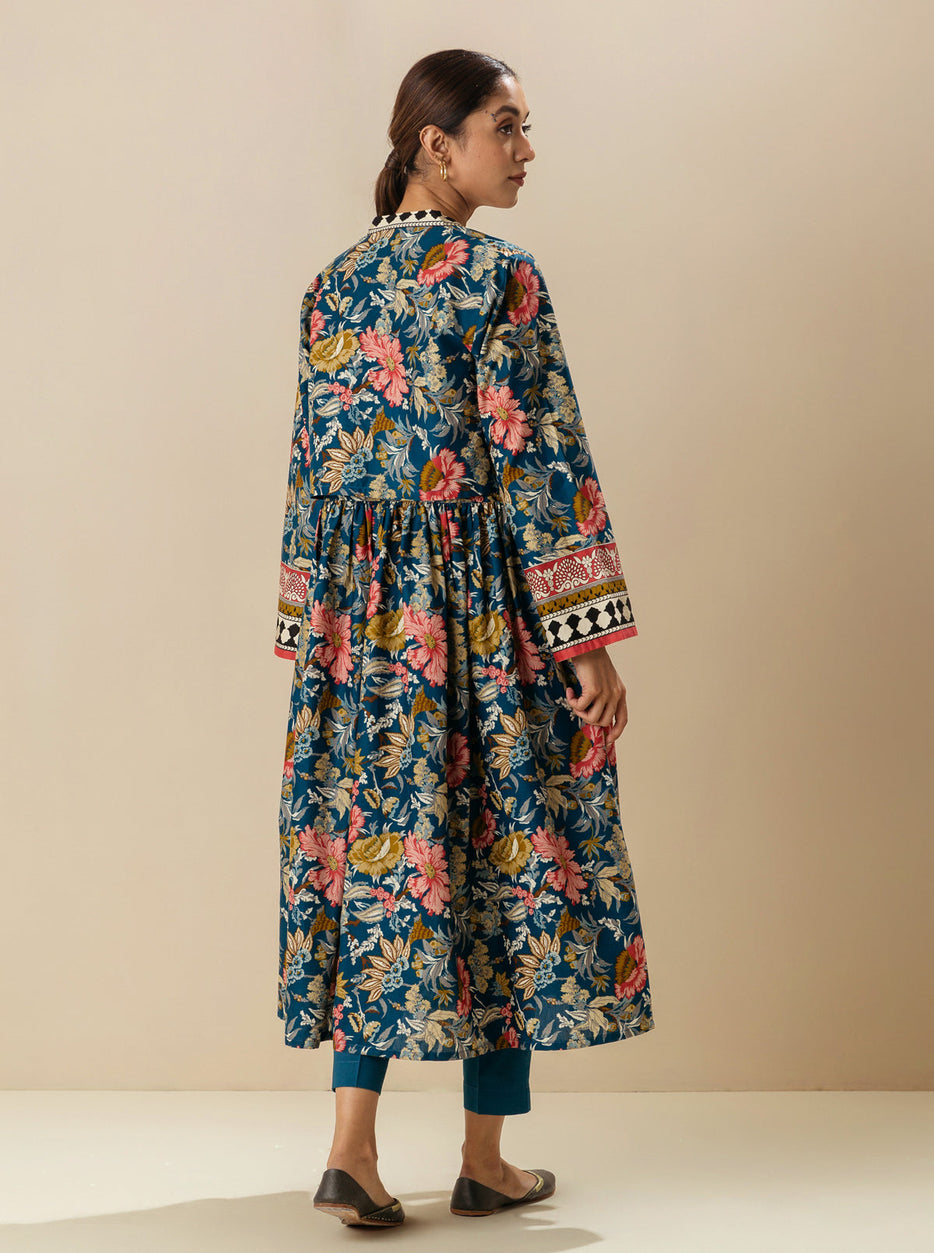 1 PIECE - PRINTED  LAWN SHIRT - FLORAL REQUISITION MORBAGH SU_23