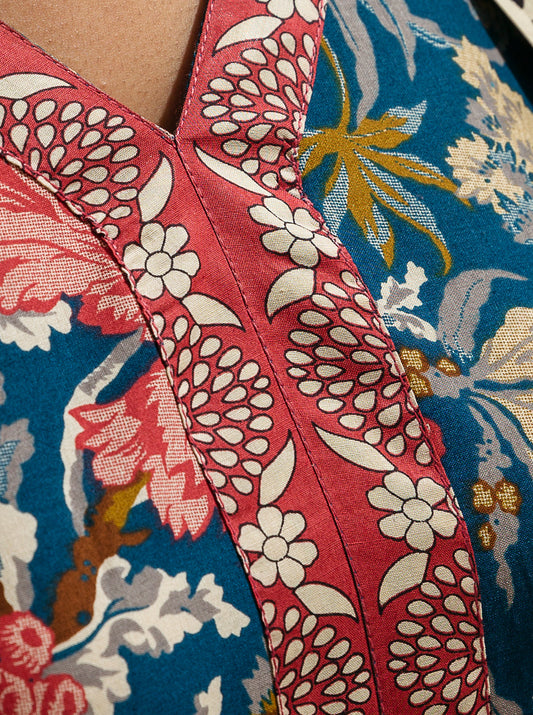 1 PIECE - PRINTED  LAWN SHIRT - FLORAL REQUISITION MORBAGH SU_23