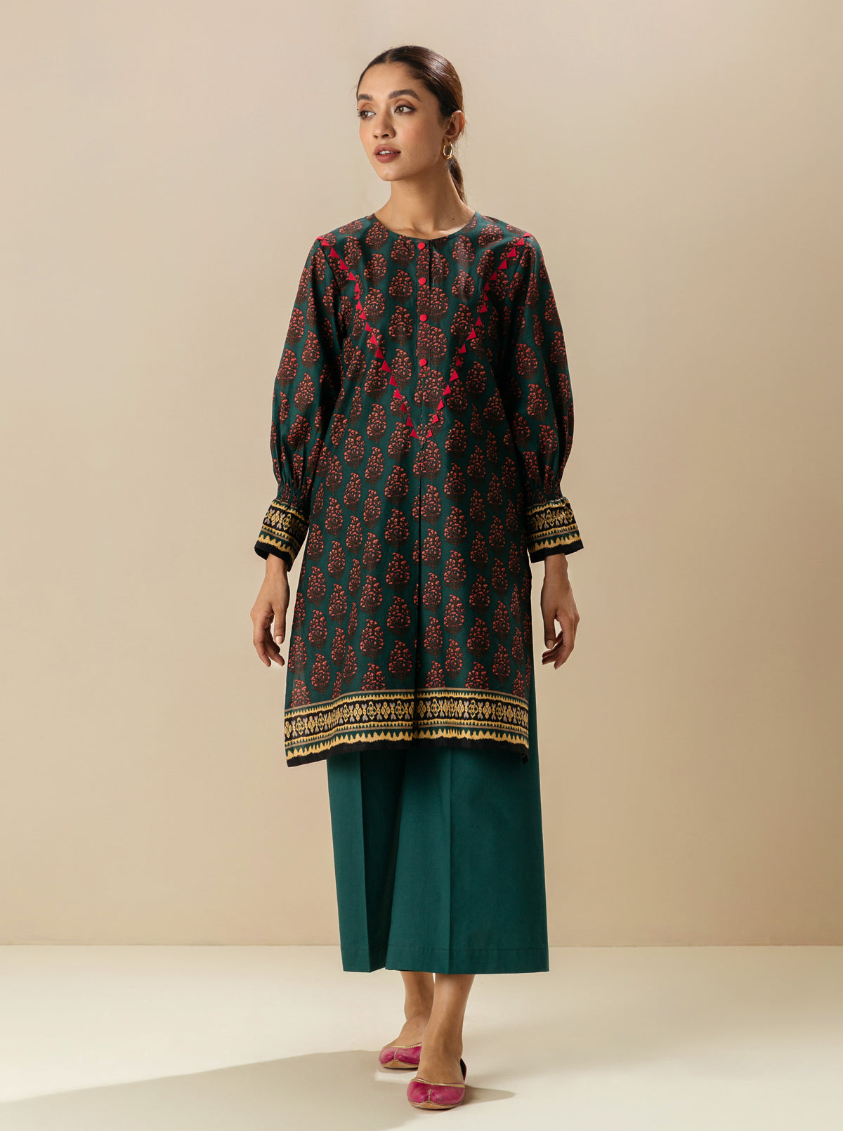 1 PIECE - PRINTED LAWN SHIRT - DARK VENTURE MORBAGH SU_23