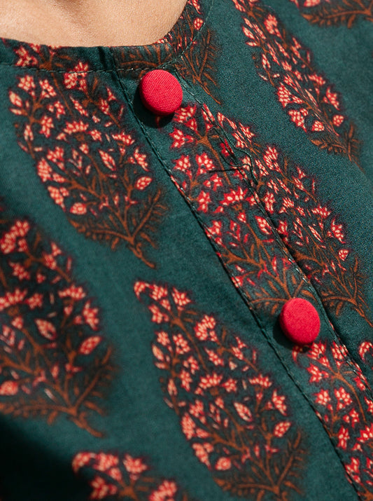 1 PIECE - PRINTED  LAWN SHIRT - DARK VENTURE MORBAGH SU_23