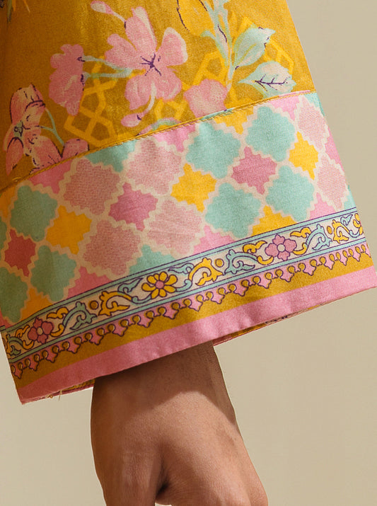 1 PIECE - PRINTED LAWN SHIRT - PRAIRIE SAND MORBAGH SU_23