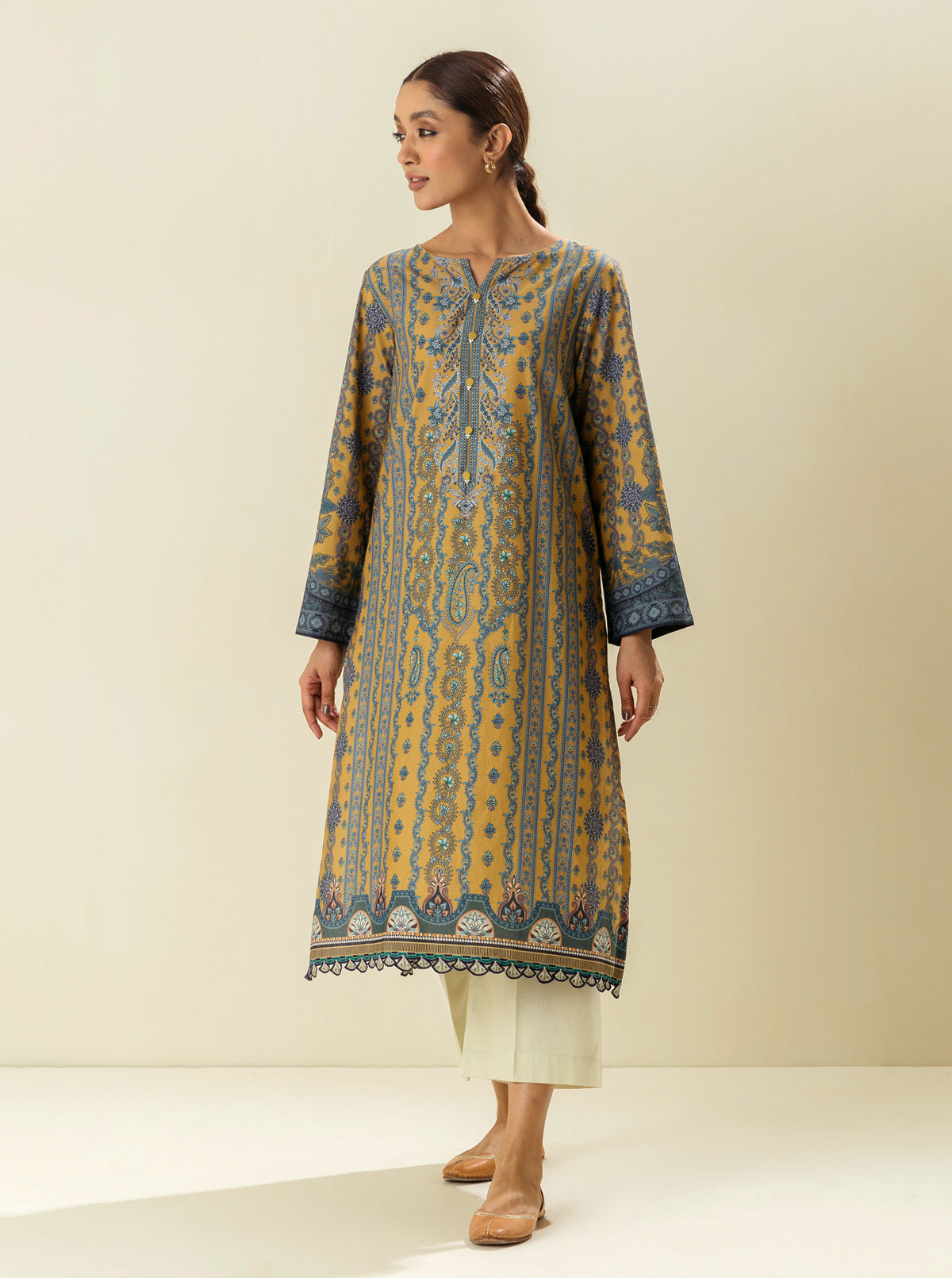 1 PIECE - PRINTED LAWN SHIRT - COLONIAL RENAISSANCE MORBAGH SU_23