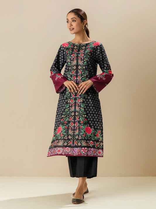 1 PIECE - PRINTED  LAWN SHIRT - MODERN ROSE MORBAGH SU_23