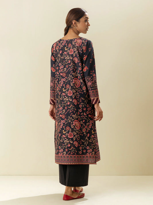 1 PIECE - PRINTED  LAWN SHIRT - RAIN FOREST MORBAGH SU_23