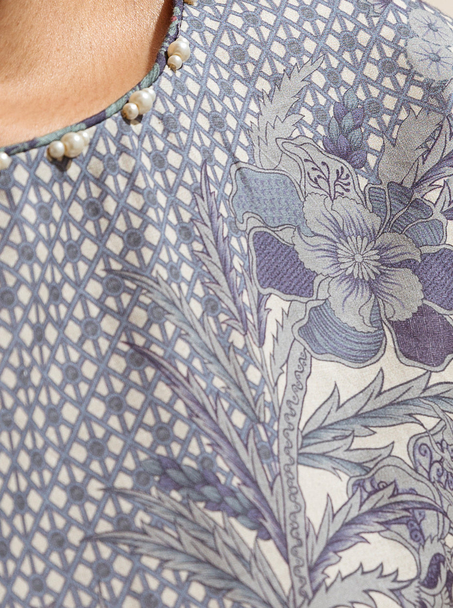 1 PIECE - PRINTED  LAWN SHIRT - CHINTZ DELICACY MORBAGH SU_23