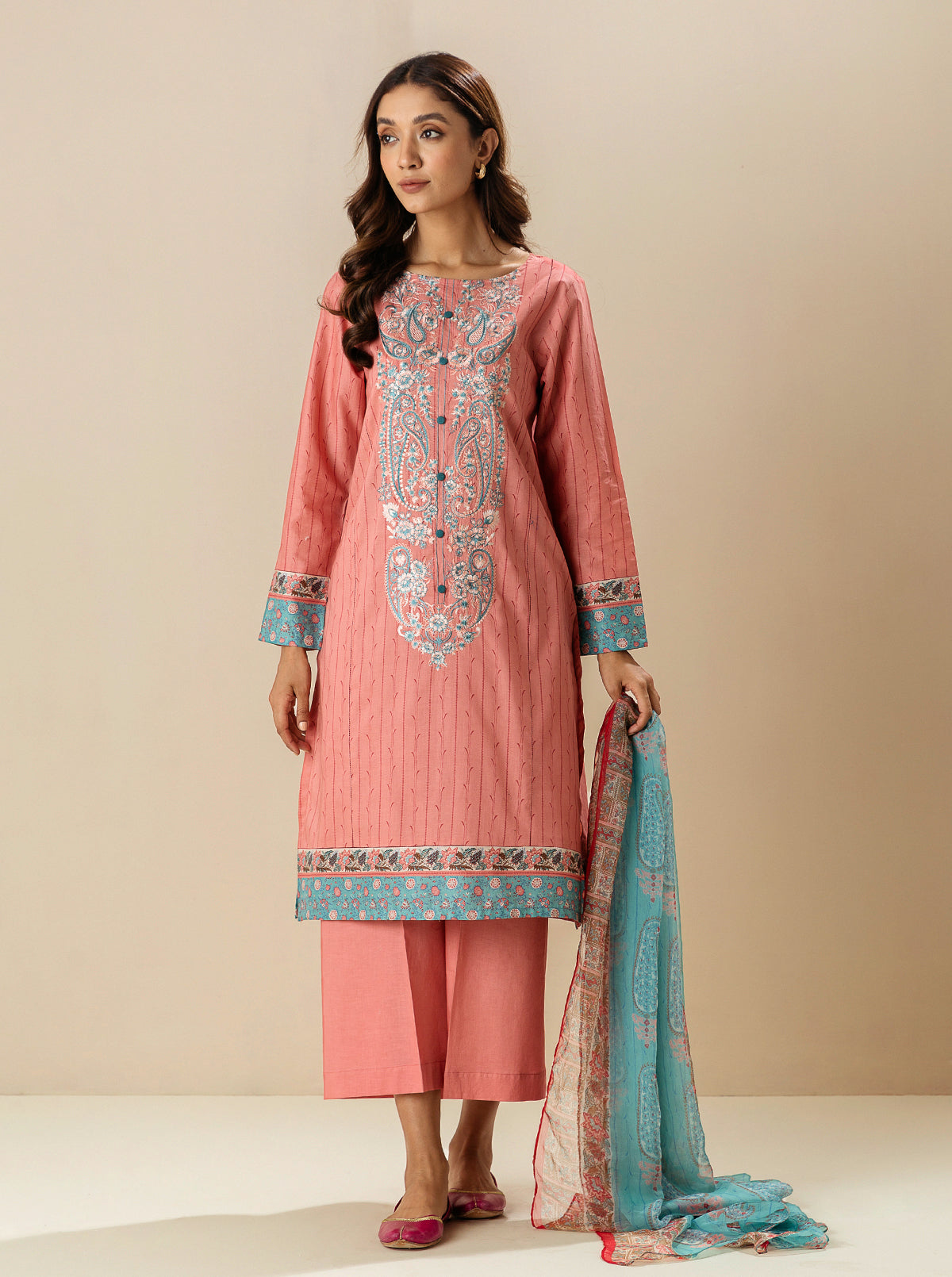 2 PIECE - EMBROIDERD LAWN SUIT - NEWAGE ZEST MORBAGH SU_23