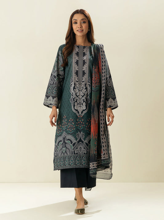 3 PIECE - PRINTED  LAWN SUIT - GARDEN MYSTERY MORBAGH SU_23