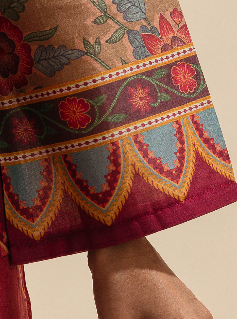 3 PIECE - PRINTED LAWN SUIT -DELICATE SYMPHONY MORBAGH SU_23