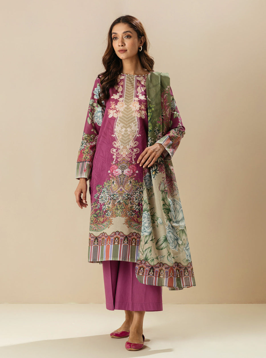 3 PIECE - PRINTED LAWN SUIT - ENCHANTMENT GARDEN MORBAGH SU_23