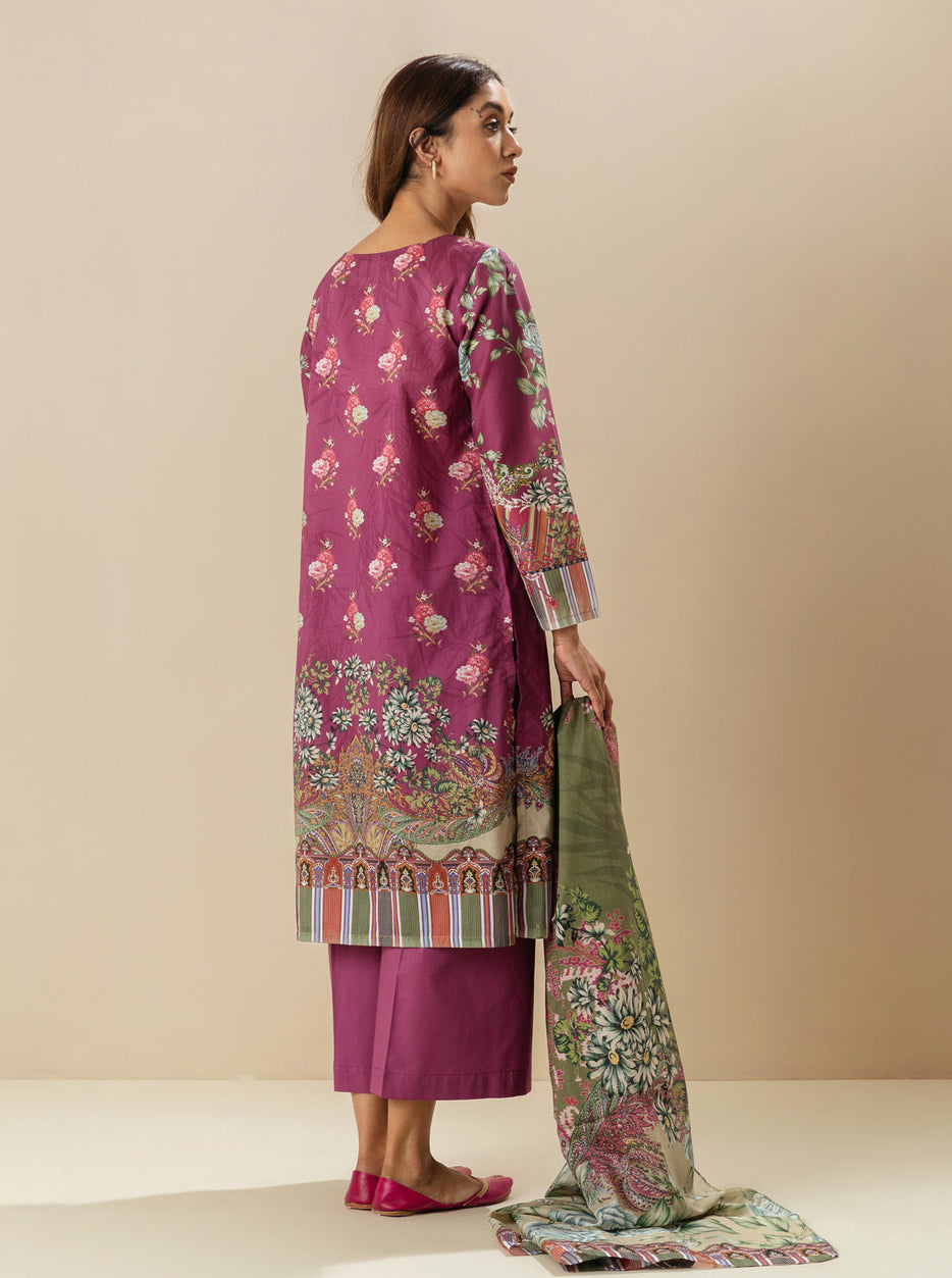 3 PIECE - PRINTED LAWN SUIT - ENCHANTMENT GARDEN MORBAGH SU_23