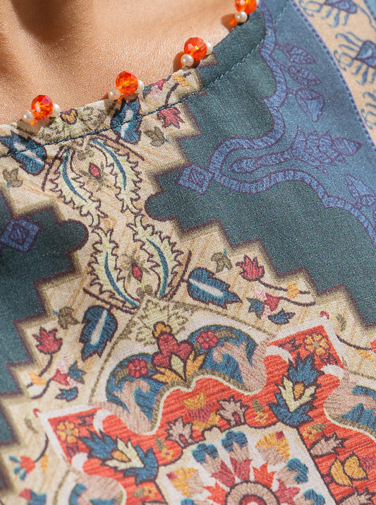 3 PIECE - PRINTED  LAWN SUIT - BLUEBERRY MOONLIGHT MORBAGH SU_23