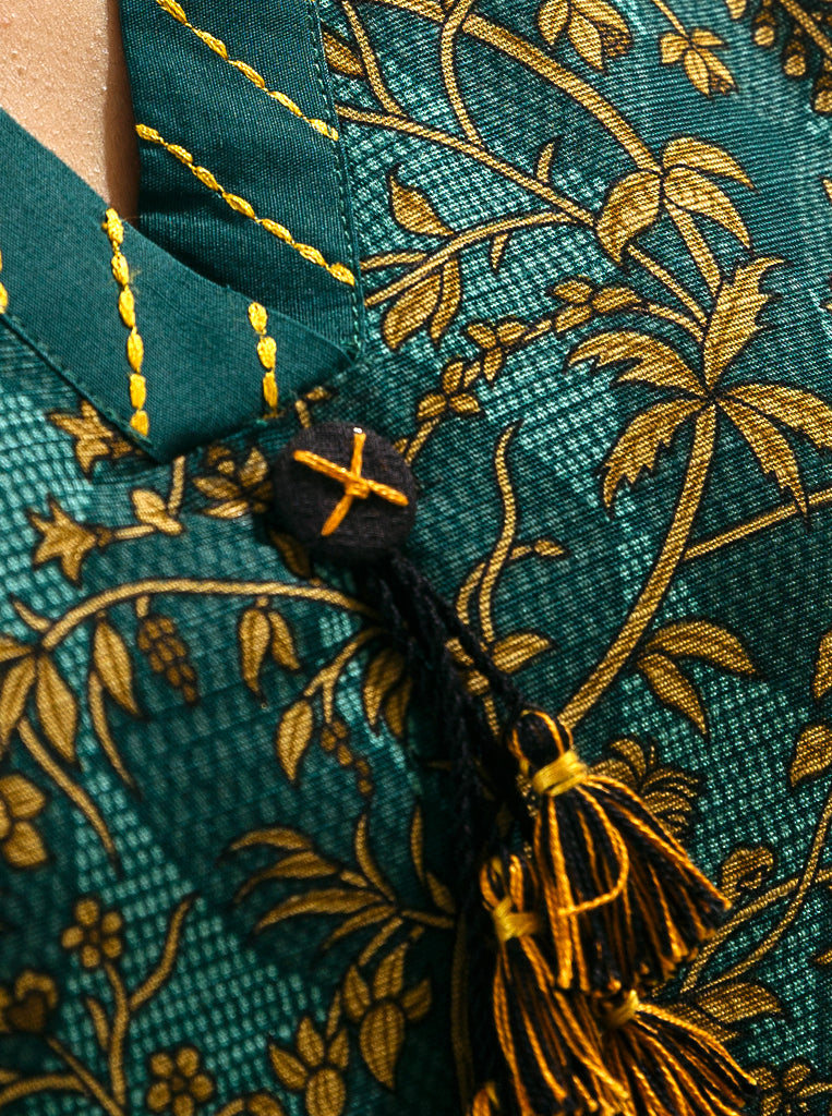 2 PIECE - PRINTED KHADDAR SUIT - LEMON CHIFFON MORBAGH WN_22