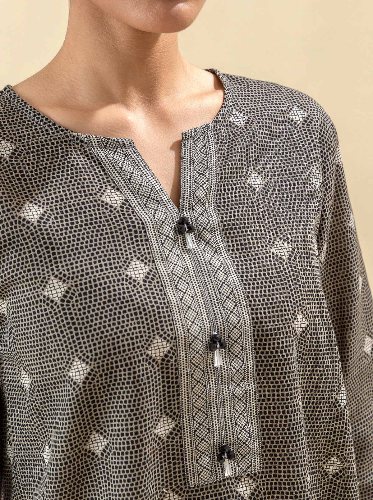 3 PIECE - PRINTED KHADDAR SUIT - ACCENT ZONE MORBAGH WN_23