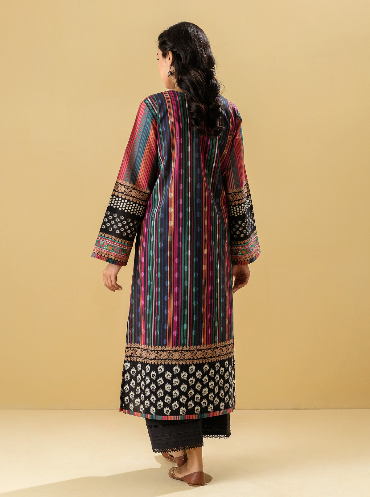 1 PIECE - PRINTED LAWN SHIRT - URBAN HUES MORBAGH SU_22