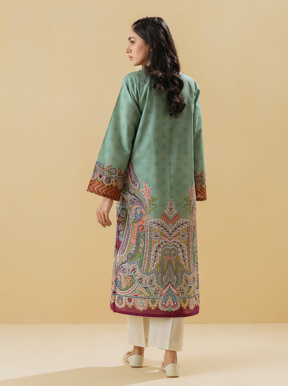 1 PIECE - PRINTED LAWN SHIRT - ENCHANTED PAISLEY MORBAGH SU_22