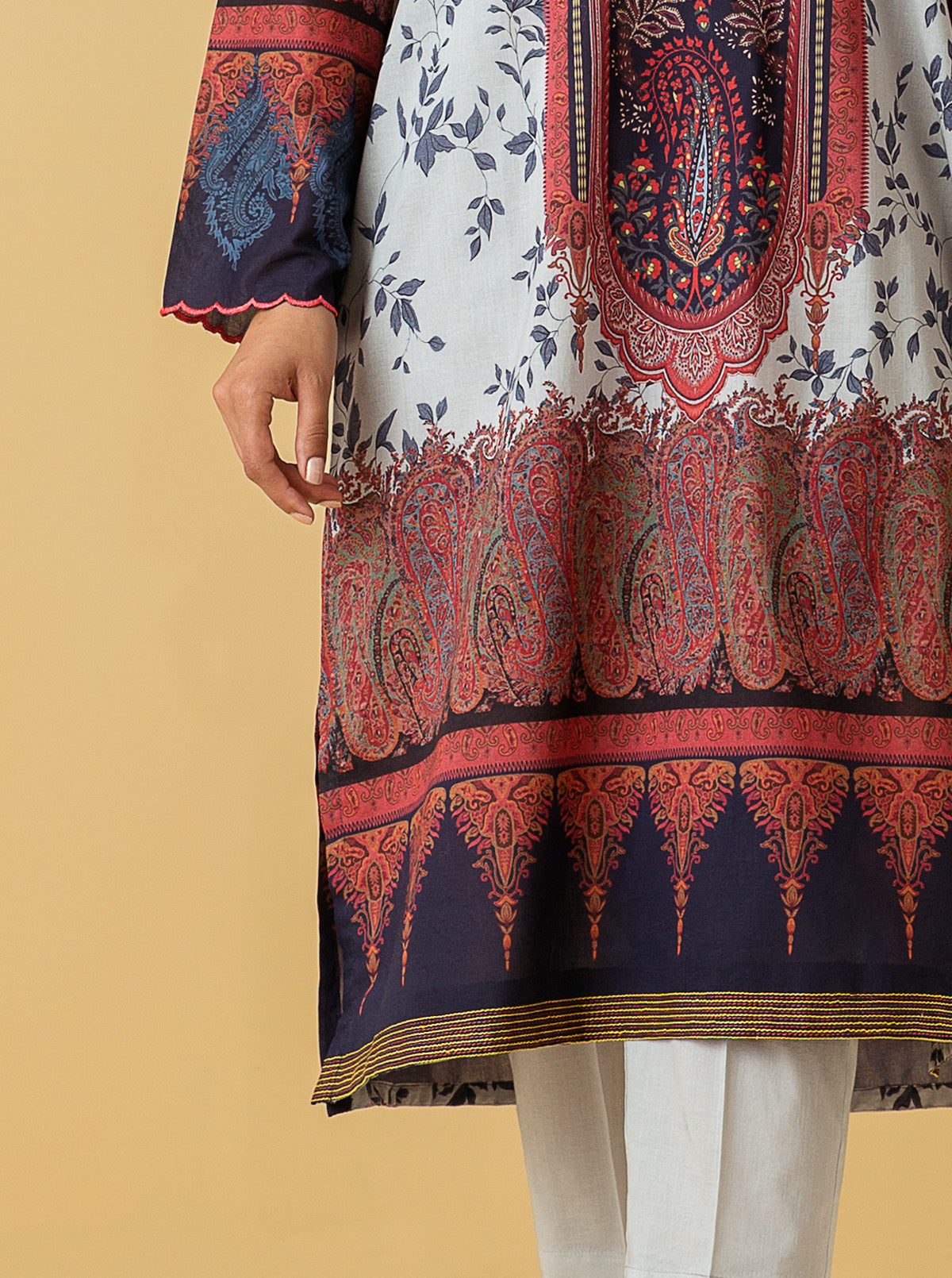 1 PIECE - PRINTED LAWN SHIRT - ANTIQUE GEM MORBAGH SU_22