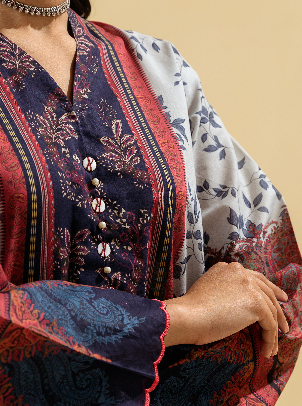 1 PIECE - PRINTED LAWN SHIRT - ANTIQUE GEM MORBAGH SU_22