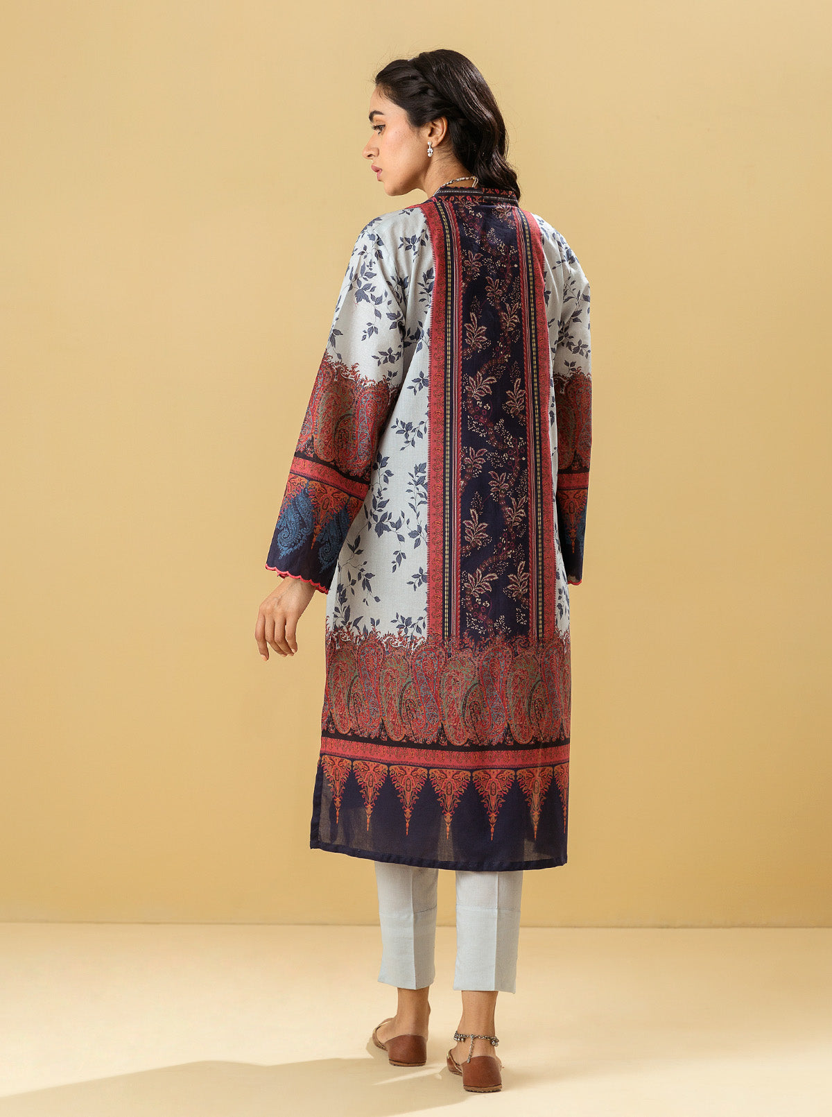 1 PIECE - PRINTED LAWN SHIRT - ANTIQUE GEM MORBAGH SU_22