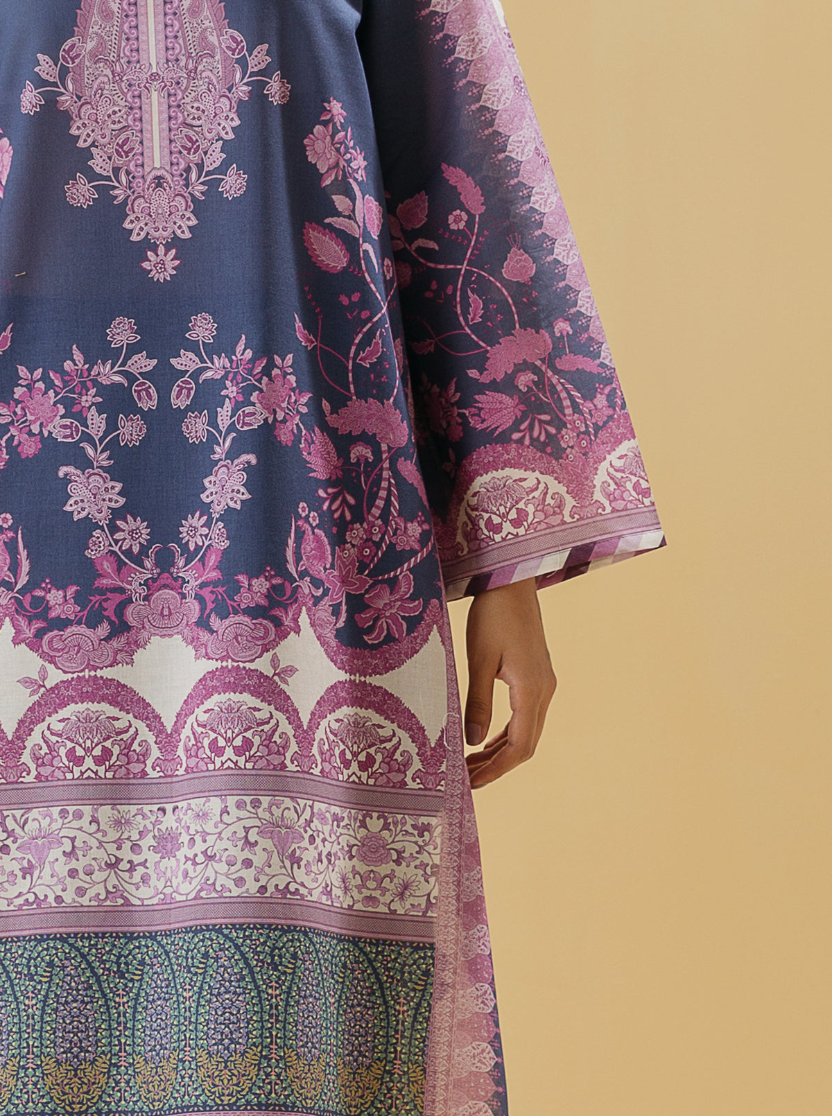 1 PIECE - PRINTED LAWN SHIRT - DIVINE DECOR MORBAGH SU_22