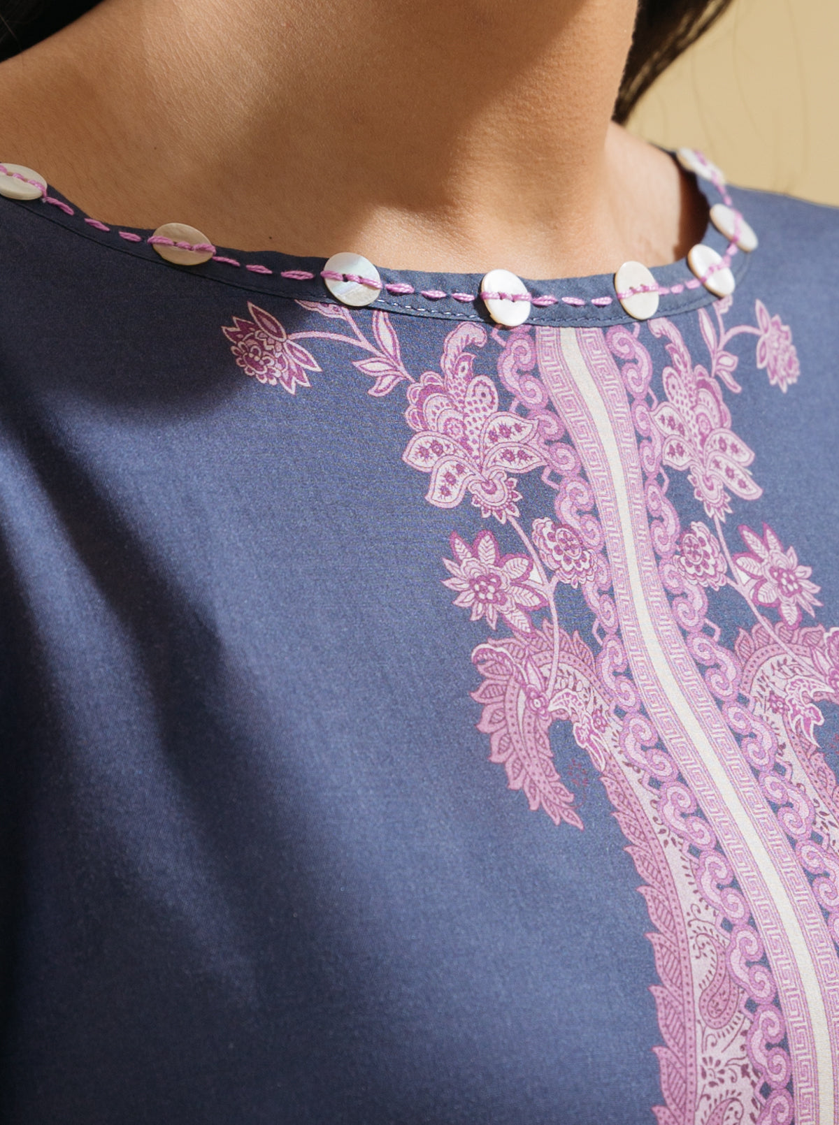 1 PIECE - PRINTED LAWN SHIRT - DIVINE DECOR MORBAGH SU_22