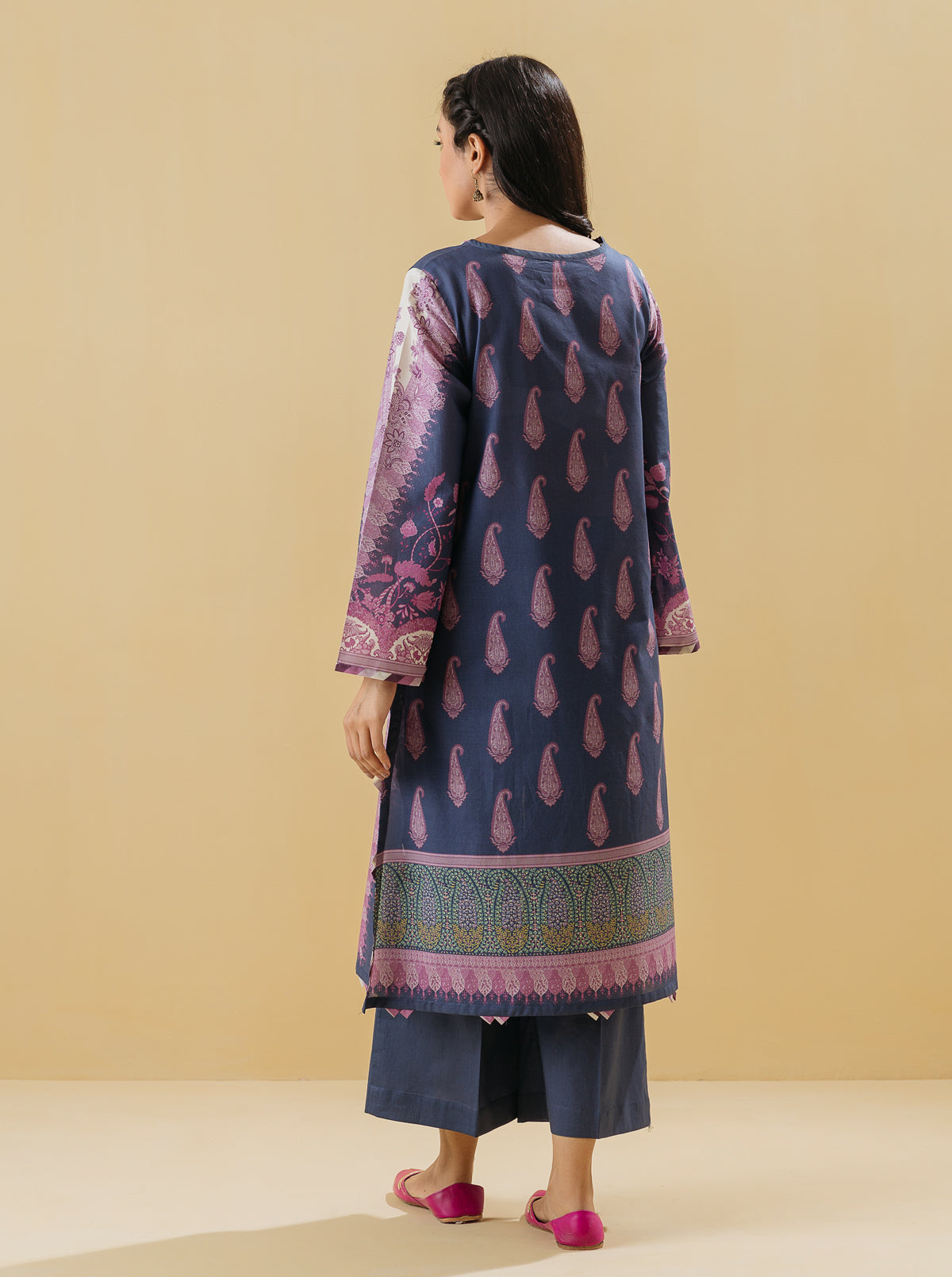 1 PIECE - PRINTED LAWN SHIRT - DIVINE DECOR MORBAGH SU_22