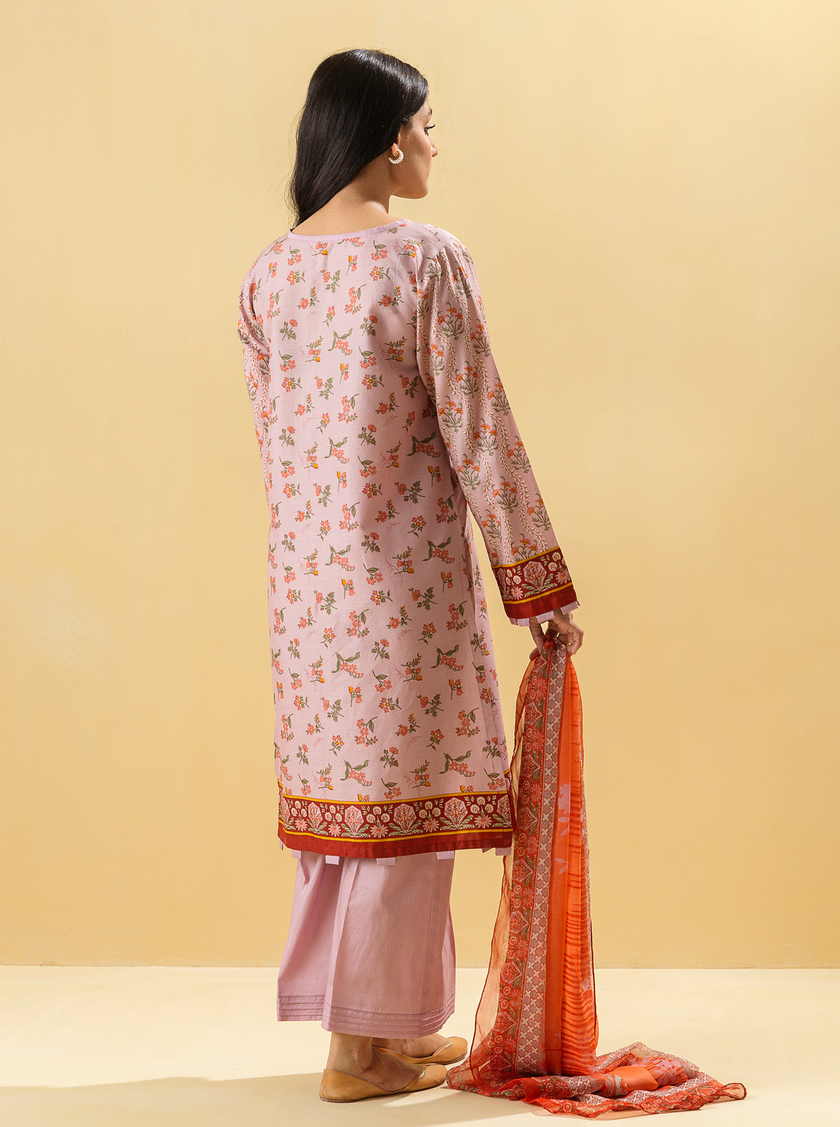 2 PIECE - PRINTED LAWN SUIT - DUSKY BLUSH MORBAGH SU_22