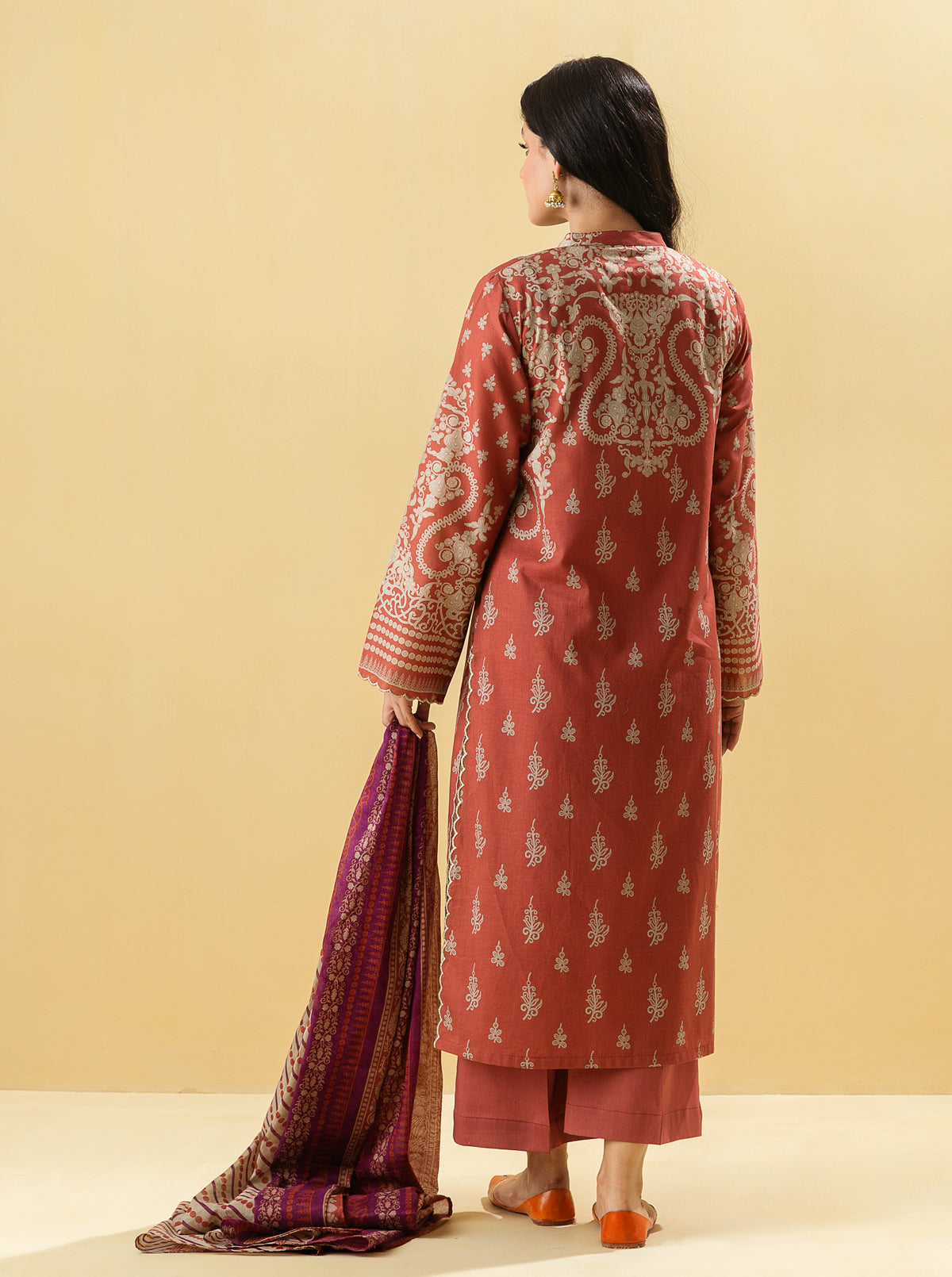 3 PIECE - PRINTED LAWN SUIT - DELICATE DECO MORBAGH SU_22