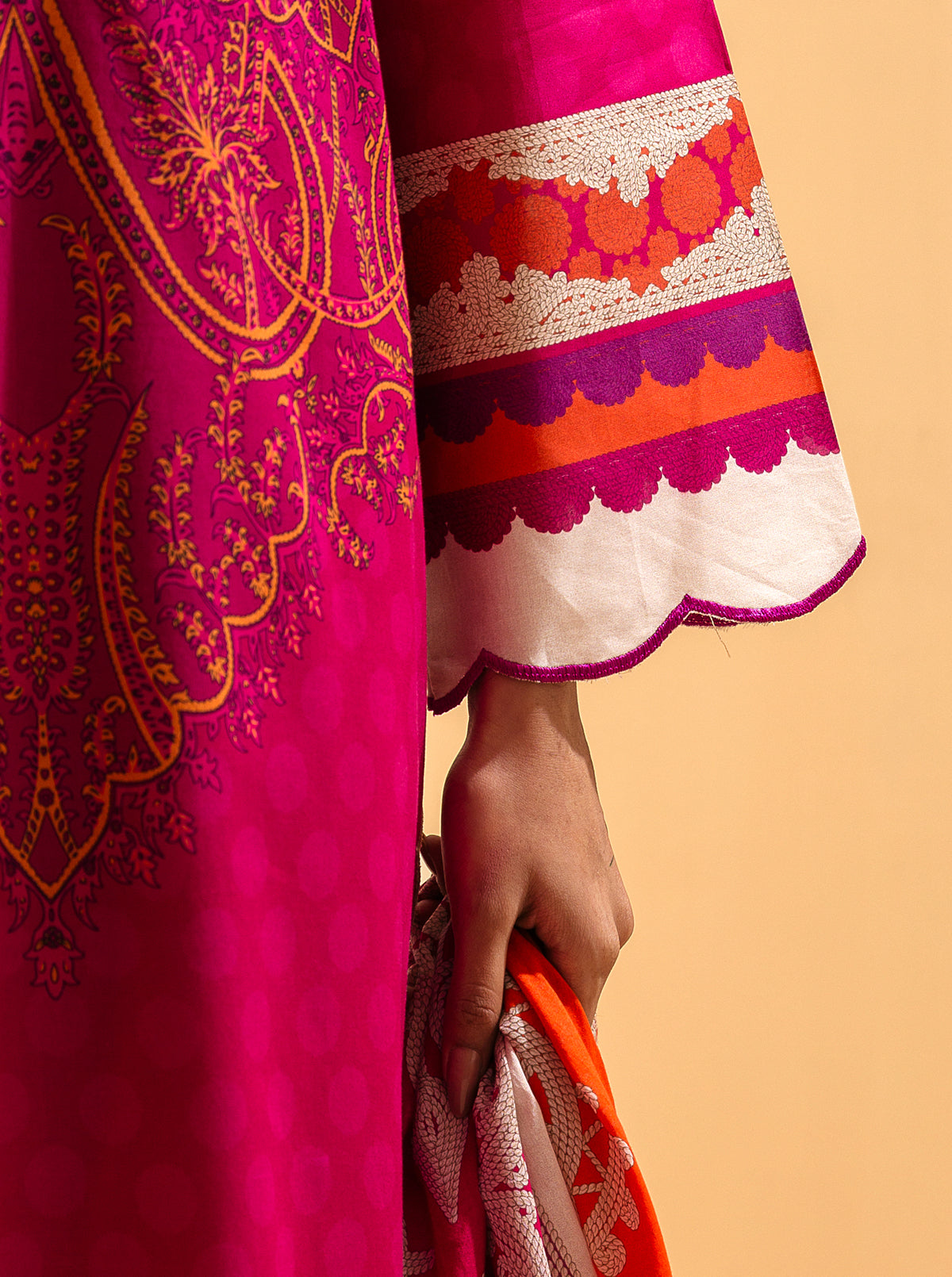 3 PIECE - EMBROIDERED LAWN SUIT - FOLK CHIC MORBAGH SU_22